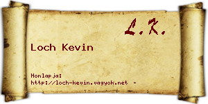 Loch Kevin névjegykártya